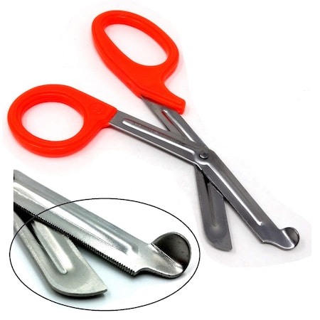 A2Z Scilab Orange Handle with Stainless Steel Blades Trauma Shears 7.25" A2Z-ZR181